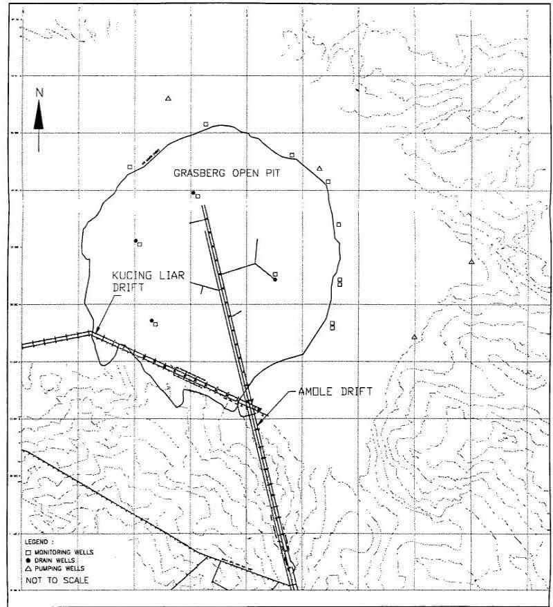 dewatering drainwells location