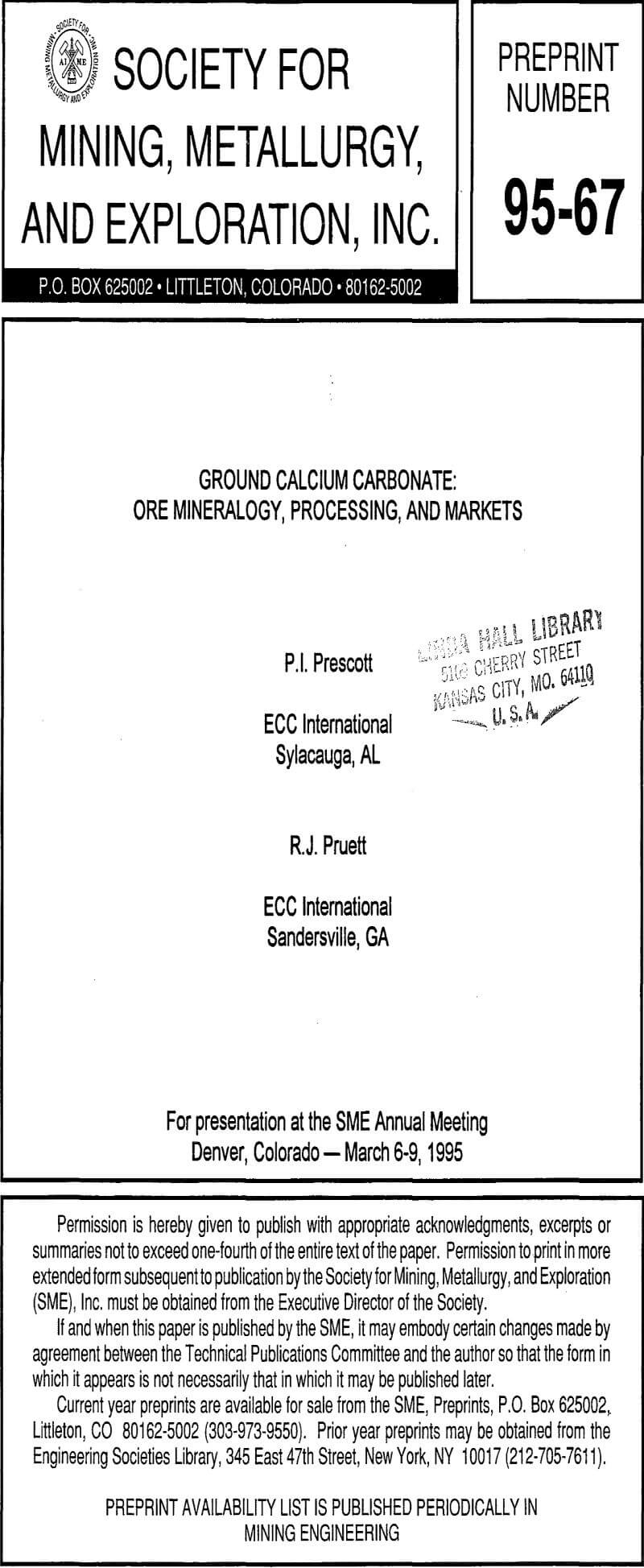 ground calcium carbonate ore mineralogy processing and markets