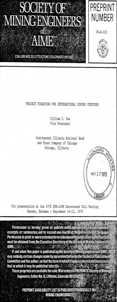 Mining Project Financing - 911Metallurgist project financing for international mining ventures