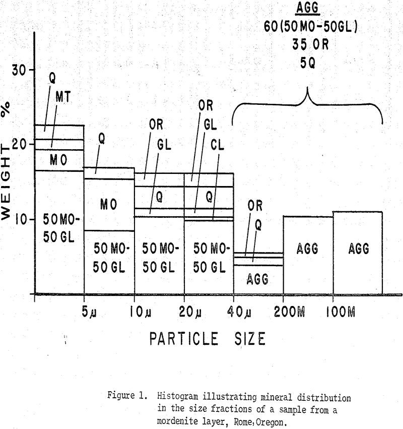 Tertiary Zeolite Ore Mineral Distribution in Size Fractions - 911Metallurgist tertiary zeolite ores histogram