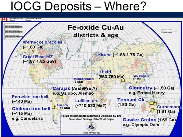 IOCG Iron Oxide Copper Gold Ore Deposits - 911Metallurgist IOCG Iron Oxide Copper Gold Ore Deposits