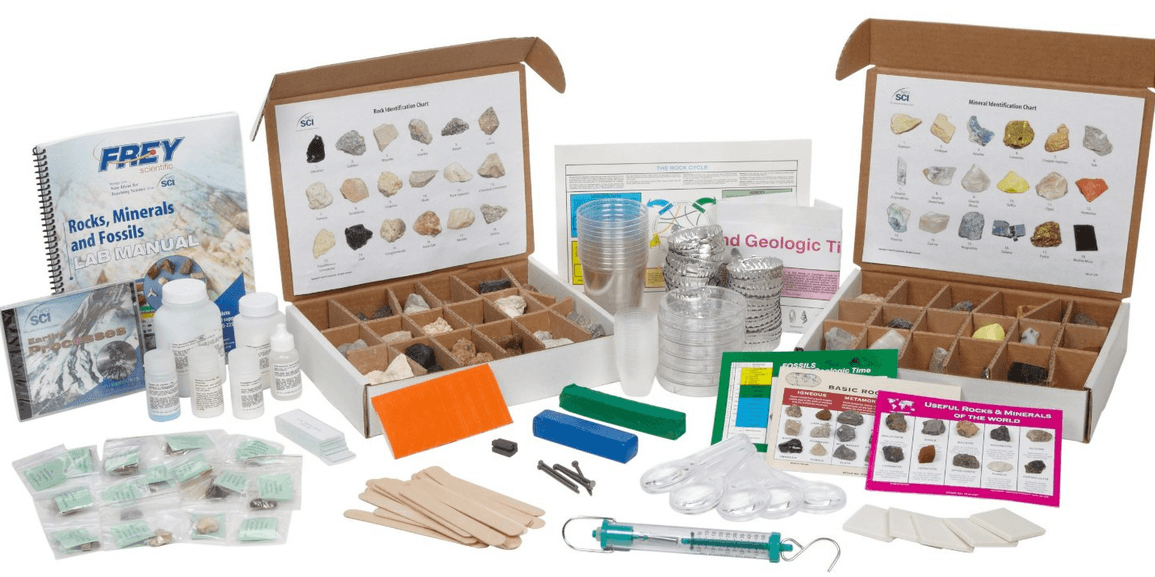 rocks and minerals science kit